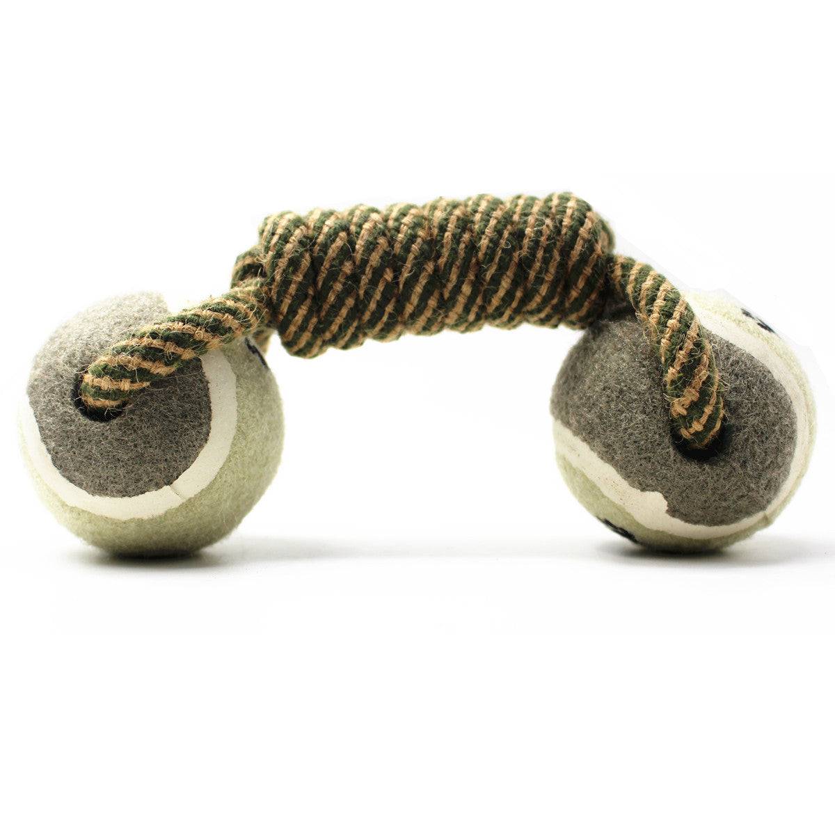 Tennis Ball Dumbbell Chew Toy